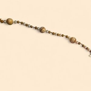 Chic Brown and Gold Beaded Bracelet